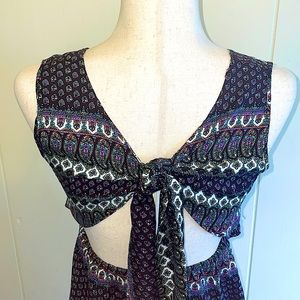 Culture Shop Ties In The Back Dress M Multi Color Multi Print Great Condition